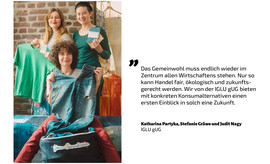 Katharina Partyka, Stefanie Gräwe und Judit Nagy von IGLU gUG (Bild: Fairtrade Deutschland/Anna-Maria Langer)