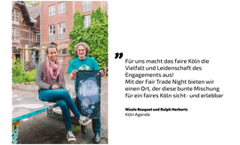 Nicole Bosquet und Ralph Herbertz, Köln Agenda (Bild: Fairtrade Deutschland/Anna-Maria Langer)